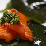 松川 - 桜鱒の昆布締め 花山椒