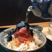 高麗橋桜花 -  〆の明太子茶漬け