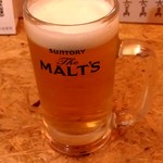 쿠시야키 무스비 - 【2019.4.9(火)】晩酌セットの生ビール