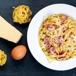 ★Spaghetti Carbonara Roman Charcoal Grilled Style