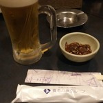 養老乃瀧 - 生ビール、お通し