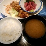 串揚げ酒場 仲丸 - マグロと鶏唐揚げ定食