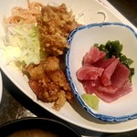 串揚げ酒場 仲丸 - マグロと鶏唐揚げ定食