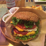 ジャックフロスト - Wチーズバーガー・セット（ベーコントッピング）