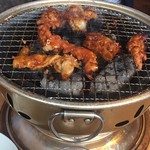 永秀 - ホルモン焼き焼き中