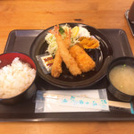 菊一商店 - 料理写真:ミックスフライ定食 ¥500