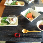 Shikisabou Yamu - 前菜と刺身