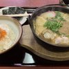 Chanko Kirishima - みちのく定食 1,000円(ちゃんこ鍋と鮭とイクラご飯)