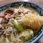 麺家 ちょ古蔵 - 野菜らーめん（塩）の麺