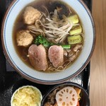 そば･江戸前風天丼 一日一膳中村屋 - 鴨南そばとちらし寿司