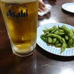 とり吉 - ビールとサービスの枝豆！