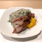 うを徳 - 蓬豆腐 + 富山 蛍烏賊 + 酢味噌