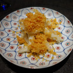 105441821 - 白魚の天ぷらとからすみ