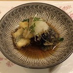 旬菜 おぐら家 - 茄子と白身の揚げ出し