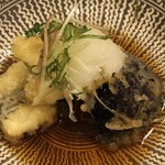 旬菜 おぐら家 - 茄子と白身の揚げ出し