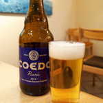 Sobakiri Tokiwa - 瓶ビール「COEDO」瑠璃（￥864）。王道のピルスナー。最初に苦み、それから旨味が強く前に出てくる