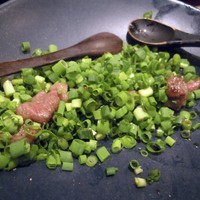 鳥茂 - 牛トロ焼　たっぷりのネギで