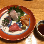 鮨与田 - 刺身四点盛り