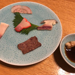 鮨与田 - クジラの五点盛り