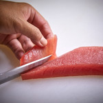Prefecturally produced tuna sashimi