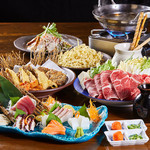 Mo Ashibi - 『琉球島和牛しゃぶしゃぶコース』贅沢に！旬鮮魚、海の幸と鶏の焼物、沖縄そば付の全6品