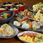 Mo Ashibi - 『うちなーコース』鮮魚と沖縄料理満喫の全7品☆ラフテー、チャンプルー、ミニ沖縄そば等