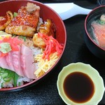 遍路の駅 夫婦善哉 - きんめ丼セット(1600円)