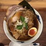 麺屋 猪一 離れ - 追い鯖そば(黒醤油) 900円