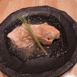 まごわやさしい - あん肝の胡麻ダレがけ