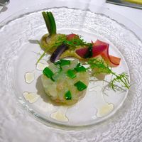 レストラン ヒロミチ - 【鮮魚のタルタルと野菜のクーリ、届きたての有機野菜と共に】♫2011/11