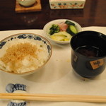 ぎおん 阪川 - 御飯、赤出し、香の物