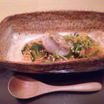 神保町 傳 - 鯛とおこげご飯のあんかけ。もちろんまいうーでした