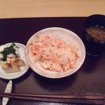 神保町 傳 - 桜えびの炊き込みご飯でございます