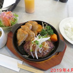 グリル小田屋 - ハンバーグ＆琉球豚ヒレ肉のカツレツ　\1450