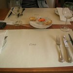 アミューズとテーブルセッティング
