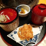 八幡野温泉郷 杜の湯 きらの里 - 桜エビのかき揚げと稲庭うどん