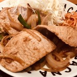 げんき食堂 - 豚ロース生姜焼き定食＠690円の生姜焼き