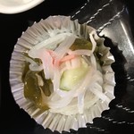 げんき食堂 - 豚ロース生姜焼き定食＠690円の酢の物