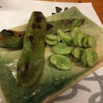 海鮮料理 吾作どん  - H.31.2.22.夜 鹿児島焼そら豆 380円