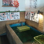 浜幸 - 海老や活魚の入っている生簀