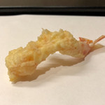 まつむら - 四品目：さいまき海老の天麩羅