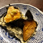 まつむら - 十四品目：雲丹の磯部包み