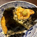 まつむら - 十四品目：雲丹の磯部包み