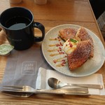 café 1886 at Bosch - バウムクーヘンブリュレ バニラアイス添えとコーヒー