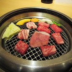 Wafuu Yakiniku Toyama Sodachi - 焼肉中。