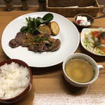 オレガノ食堂 - サーロインステーキ定食