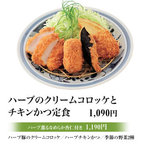 Tonkatsu Hamakatsu - ハーブクリームコロッケとチキンかつ定食