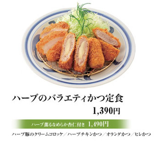 Tonkatsu Hamakatsu - ハーブのバラエティかつ定食