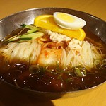 李朝園 - ●海鮮キムチうどん880円+オリジナル冷麺550円＋税114円＝1,544円 2019年04月