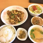 中華四川料理 飛鳥 - 190408月　神奈川　中華四川料理飛鳥 　豚肉のかきソース炒め定食950円